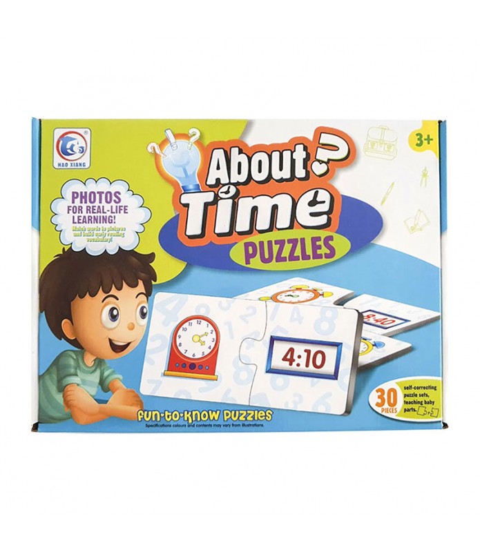 Puzzle 30 en 1 Aprende las Horas 2pcs/puzle