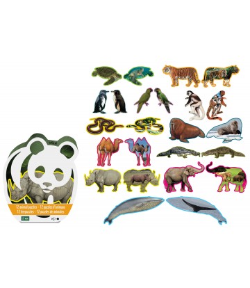 Rompe Cabezas 12 en 1 animales WWF